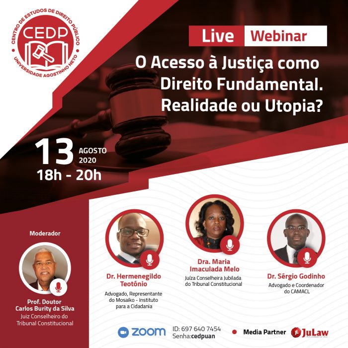 “O Acesso à Justiça como Direito Fundamental. Realidade ou Utopia?” será o próximo evento do Centro de Estudos de Direito Público da UAN