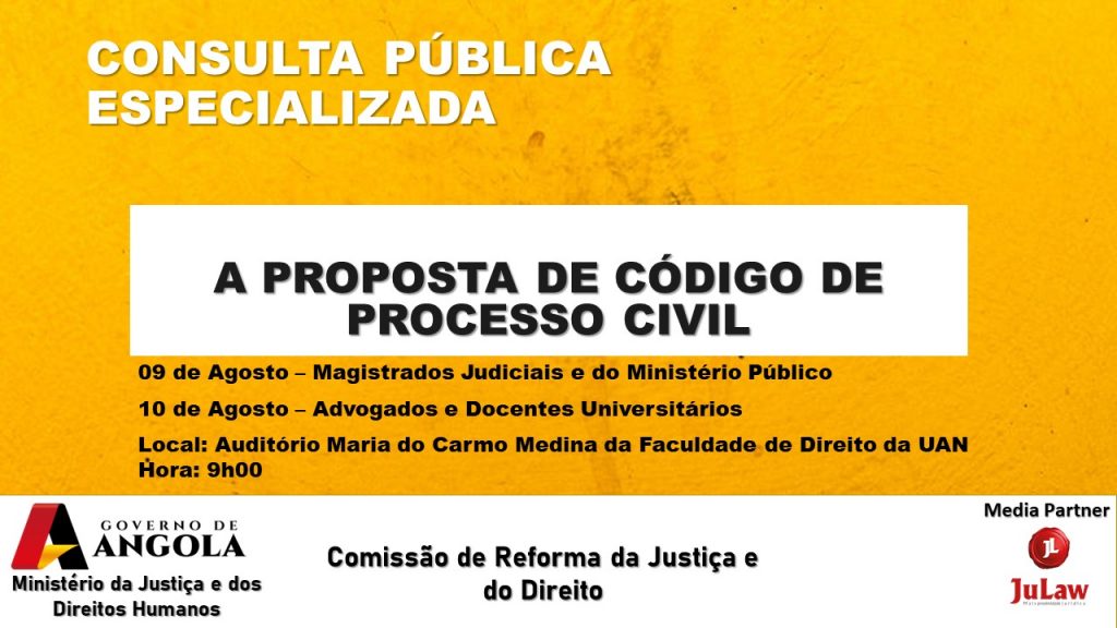 Consulta Pública Sobre O Código De Processo Civil Angolano Julaw Plataforma Jurídica 9111