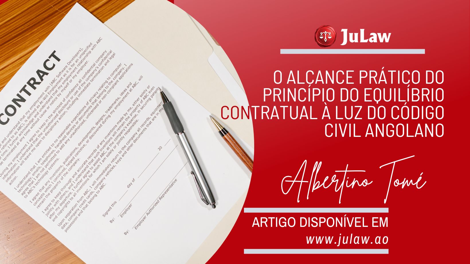 Você está visualizando atualmente O ALCANCE PRÁTICO DO PRINCÍPIO DO EQUILÍBRIO CONTRATUAL À LUZ DO CÓDIGO CIVIL ANGOLANO